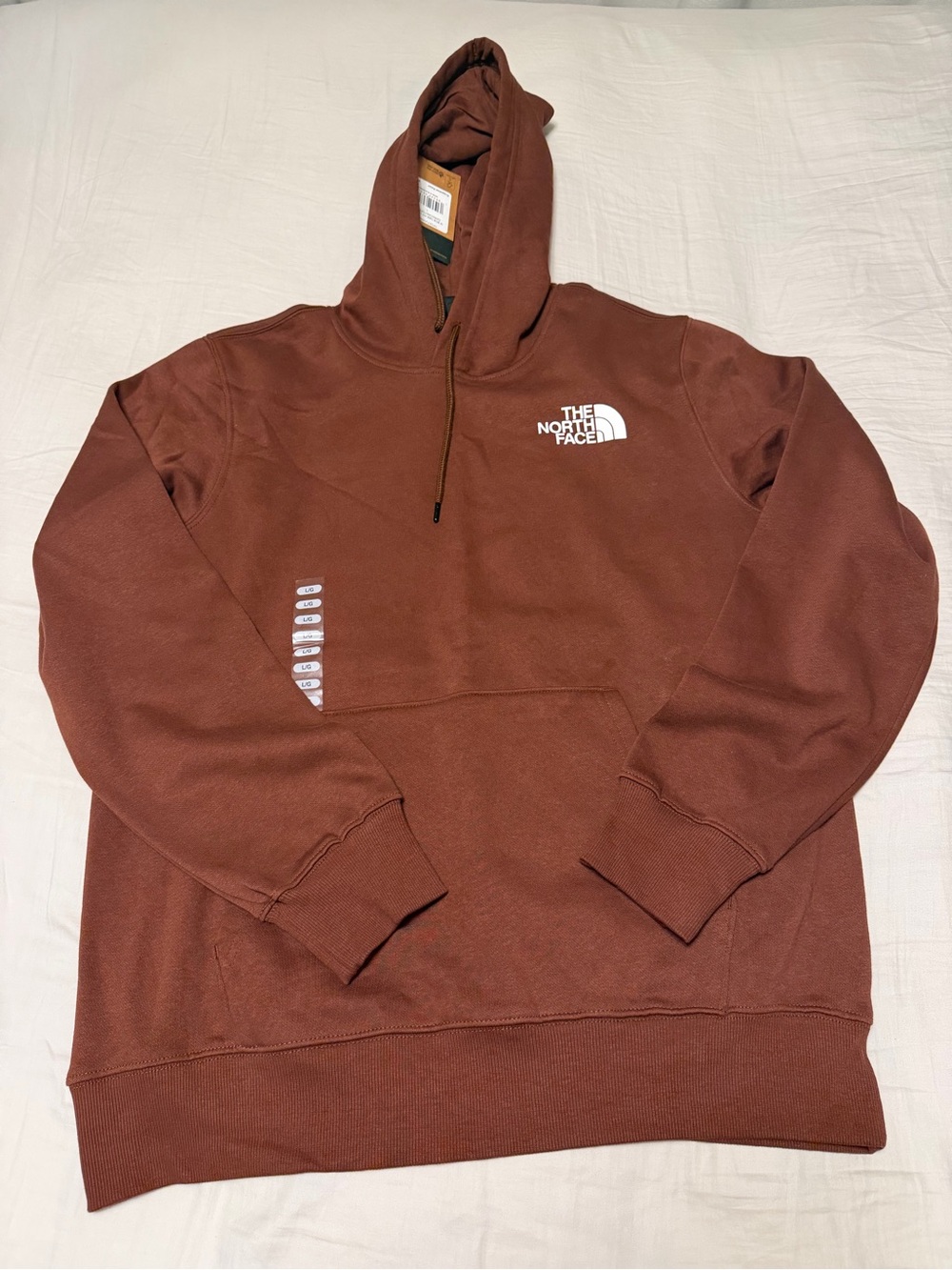 The North Face Brown Pullover Hoodie with White Logo